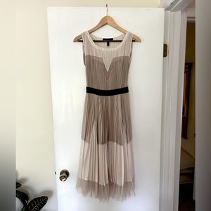 BCBGMAXAZRIA Lucea Pleated Midi Dress